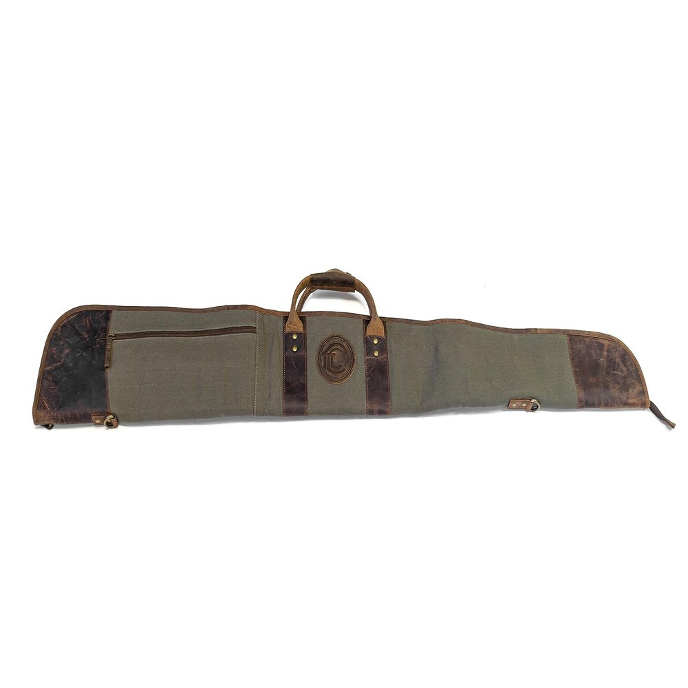American Furniture Classics Outdoor Leisure Products Model CT10002 Canvas and Leather Shotgun Case