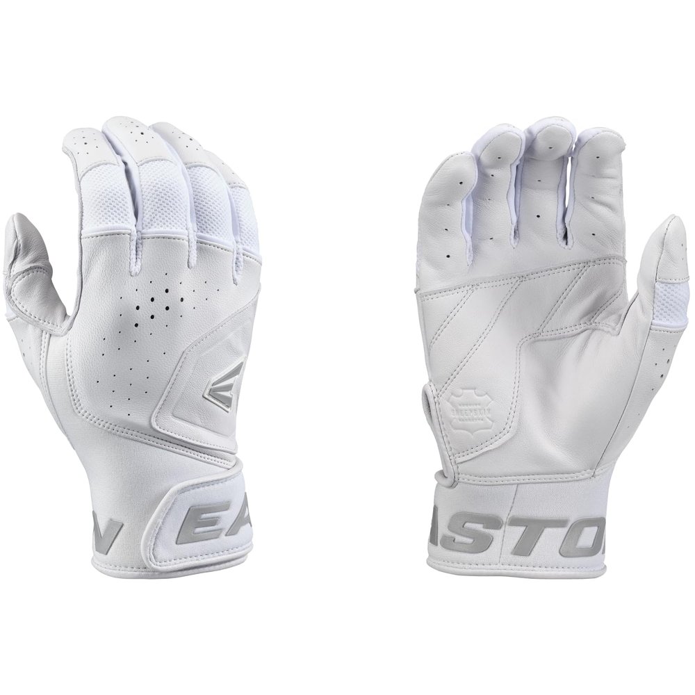 Easton | MAV PRO Baseball Batting Gloves | White/White | Adult Large