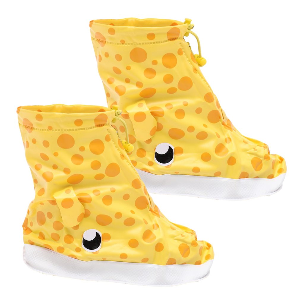VANZACK Thicken Shoe - Raining Shoe Protectors for Outdoor Activities Yellow Small Deer Pattern Flexible for Boys and Girls