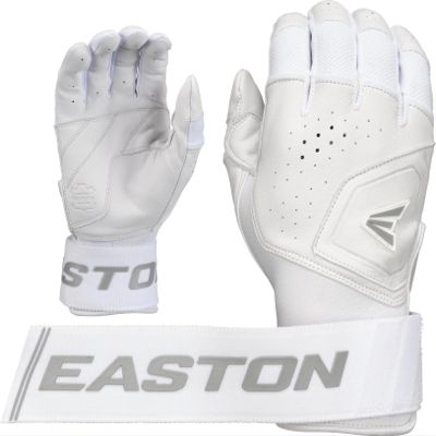 Easton | MAV PRO LOCKED IN Baseball Batting Gloves | White/White | Adult XX-Large
