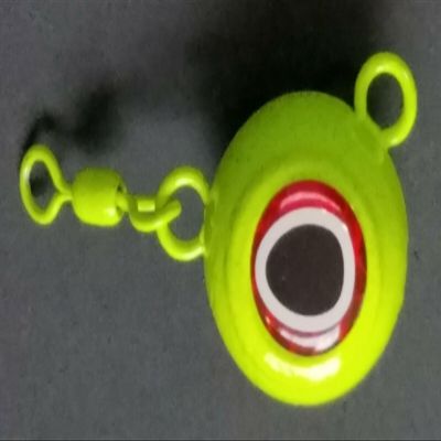 5 Painted Halibut Fluke Ear Ball Fishing Sinker Weight Lure 1/0 Rosco Swivel Ch (6oz)
