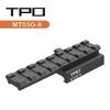 8-Slot Picatinny Rail Riser Mount (1"/0.83"/0.5" Height), 3.4" Length Flat Top Mount Adapter and Riser Mount (Low- 0.5") (MT050-8) view 2
