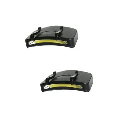 DOITOOL 2sets Cob Clamp Light Mini Clip Headlamp for Outdoor Solar Camping Lights Bulbs 2pcs*2