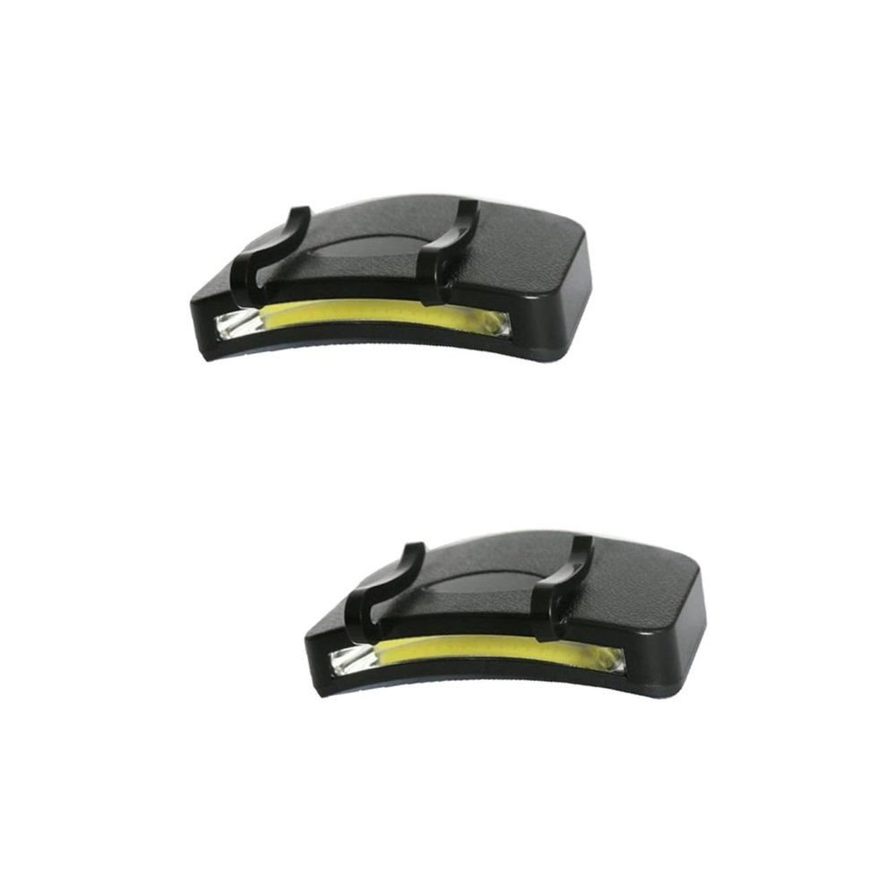 DOITOOL 2sets Cob Clamp Light Mini Clip Headlamp for Outdoor Solar Camping Lights Bulbs 2pcs*2