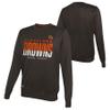 Outerstuff NFL Men's Pro Style Performance Fleece Crew Neck Pullover Long Sleeve Sweatshirt, Cleveland Browns, Medium view 3