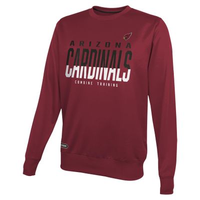 Outerstuff NFL Men's Pro Style Performance Fleece Crew Neck Pullover Long Sleeve Sweatshirt, Arizona Cardinals, X-Large