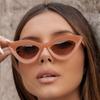 XLUMIO Small Frame Sunglasses Men Women Vintage Cat Eye Sun Glasses Concave Black Cateye Eyewear Shades UV400,black gradient gray,one size view 3