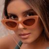XLUMIO Small Frame Sunglasses Men Women Vintage Cat Eye Sun Glasses Concave Black Cateye Eyewear Shades UV400,black gradient gray,one size view 4