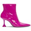 INC Womens Ibrina Faux Leather Pointed Toe Ankle Boots Pink 5.5 Medium (B,M) view 1