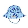 Flap Happy Boys' UPF 50+ Bucket Hat, Swirly Sharks view 1