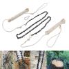 Raguso Portable Survival Saw, Logging 62 Teeth 48in 64 Sections High Reach Hand Rope Chainsaw Trimming for Tree Limb for Garden view 4