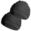 2 pcs Black Cloth Swim Caps for Women, Fabric Durable Non-Waterproof Elastic Swimming Pool Cap Bathing Cap for Long Hair view 1