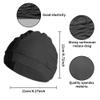 2 pcs Black Cloth Swim Caps for Women, Fabric Durable Non-Waterproof Elastic Swimming Pool Cap Bathing Cap for Long Hair view 2