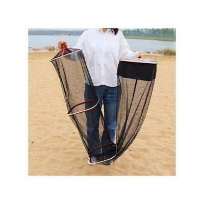 AOKLEY Fish Baskets Fishing Square Net Bag Nano Live Fish Bag Small Hole Dense Eye Through Net Folding Easy to Use Fishing Protection