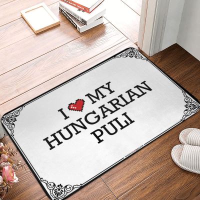 Abipuir Bar Man Cave Decor I Love My Hungarian Puli Doormat Indoor Outdoor Rugs Dorm Sweet Dorm Door Mat (Color : Colour, Size : 65X90CM)