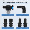 03526-144A 12V RV Water Pump Water System Pump, 2.9 GPM, 50 PSI Triplex Diaphragm Pump 12 VOLTS DC Boat and RV Water Pump, Self Priming Smooth Silent Operation view 3