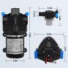 03526-144A 12V RV Water Pump Water System Pump, 2.9 GPM, 50 PSI Triplex Diaphragm Pump 12 VOLTS DC Boat and RV Water Pump, Self Priming Smooth Silent Operation view 4