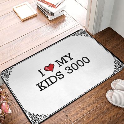 Abipuir Fall Outdoor Mats for Front Door I Love My Kids 3000 Doormat Welcome Mats Funny Man Cave Furniture (Color : Colour, Size : 65X90CM)