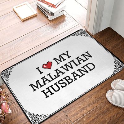 Abipuir Bar Man Cave Decor I Love My Malawian Husband Doormat Indoor Outdoor Rugs Dorm Sweet Dorm Door Mat (Color : Colour, Size : 65X90CM)
