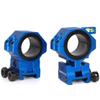 WestHunter Optics Precision Picatinny Scope Rings, 34 mm Tube Adjustable Height Scope Mount with Bubble Level, 30 mm & 25.4 Adapter | Blue view 1