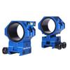 WestHunter Optics Precision Picatinny Scope Rings, 34 mm Tube Adjustable Height Scope Mount with Bubble Level, 30 mm & 25.4 Adapter | Blue view 4
