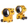 WestHunter Optics Precision Picatinny Scope Rings, 34 mm Tube Adjustable Height Scope Mount with Bubble Level, 30 mm & 25.4 Adapter | Gold view 4