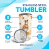 Hyturtle Personalized Fall Llama Maple Leaves Tumbler - Birthday Gifts For Llama Lovers - Fall Autumn Decor Gifts For Farmhouse Thanksgiving - Custom Name 20oz Stainless Steel Tumbler Travel Cup view 3