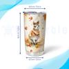 Hyturtle Personalized Fall Llama Maple Leaves Tumbler - Birthday Gifts For Llama Lovers - Fall Autumn Decor Gifts For Farmhouse Thanksgiving - Custom Name 20oz Stainless Steel Tumbler Travel Cup view 4