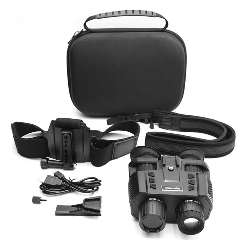Night vision binoculars portable night vision goggles can see up to 300m in total darkness digital infrared goggles with screen suitable for hunting and surveillance full HD 4K video 32GB Cards