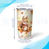 Hyturtle Personalized Fall Squirrel Maple Leaves Tumbler - Birthday Gifts For Squirrel Lovers - Fall Autumn Decor Gifts For Farmhouse Thanksgiving -Custom Name 20oz Stainless Steel Tumbler Travel Cup view 4
