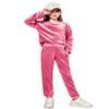 Arshiner Girls Velvet Tracksuits Cute Jogging Suits Sets for Kids Athletic Clothes Sportswear Winter Fall Lilac Size 9-10Y view 1