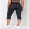 ODODOS Women's High Waisted Pattern Capri Leggings with Pockets, Non See Through Sports Athletic Workout Running Yoga Capris, Wave Line Charcoal, X-Large view 2