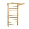 Wooden Wall Stall Bars for Kids and Adults - Swedish ladder with Pull-Up Bar - Sport Ladder Suitable for Home, School, Yoga and Pilates Studio (Fixed Pull Up Bar) view 1