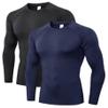 Men's Compression Shirts Long Sleeve Athletic T Shirt Workout Cool Dry Running Tops Gym Undershirts Baselayers 1/2 Pack view 1