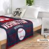 Custom Baseball Throw Blanket Add Name and Number Gifts for Fans Decorative for Bedroom Living Room,50" x 40",60" x 50",80" x 60" view 3