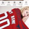Custom Baseball Throw Blanket Add Name and Number Gifts for Fans Decorative for Bedroom Living Room,50" x 40",60" x 50",80" x 60" view 4