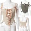 SHOPESSA Push Up Corset Top for Women Victorian Bustier Tops Steampunk Belt Pirate Renaissance Vest Overbust Corsets view 4