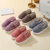 Women's Winter Fashion Warm Slip-on House Shoes Cotton Slippers Casual Outdoor Snow Boots (Color : Gray, Size : 4.5) view 3