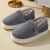 Women's Winter Fashion Warm Slip-on House Shoes Cotton Slippers Casual Outdoor Snow Boots (Color : Gray, Size : 4.5) view 4