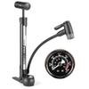 Bike Pump with PSI Gauge- Portable Bicycle Tire Pump - 120 PSI Bike Air Pump fits Presta & Schrader Valve - Road mountainou Bike Pump Comes with Mounting Bracket(Black Gray) view 1