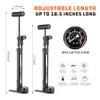 Bike Pump with PSI Gauge- Portable Bicycle Tire Pump - 120 PSI Bike Air Pump fits Presta & Schrader Valve - Road mountainou Bike Pump Comes with Mounting Bracket(Black Gray) view 4
