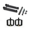 POLSO BMX Bike Crank Arms 170mm, 9/16"(14mm) Axle Diameter 19mm &1 Pair of Bicycle Pedals Suitable for BMX Bikes view 1