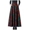 G-580 Khaki Graphic Long Skirts for Women Long Midi Knee Length Sexy Vintage High Cut A Line Renaissance Peasant Ethnic Steampunk Skorts Teen Girls 2025 Clothes Trendy OC M view 1
