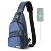 AMJ Crossbody Sling Bag Men, Casual Shoulder Backpack, Chest Daypack Satchel for Hiking TravelLarge Blue view 1