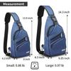 AMJ Crossbody Sling Bag Men, Casual Shoulder Backpack, Chest Daypack Satchel for Hiking TravelLarge Blue view 2