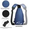 AMJ Crossbody Sling Bag Men, Casual Shoulder Backpack, Chest Daypack Satchel for Hiking TravelLarge Blue view 4
