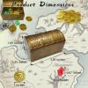 HOPELJ Kids Pirate Treasure Chest Toy Box Gold Finish Vintage Pirate Jewelry Box Kids Storage Treasure Chest with (12 Plastic Gold Coins+12Gems+1Rings) view 3