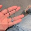 ORTTE Pink Diamond Love Necklace New Titanium Steel Non-fading Necklace view 4