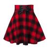 G-F27 Red Skirts for Ladies Mini Little Brunch Ruched Plaid High Cut A Line Flare Wide Leg Tie Knot Boot Cut Skort Womens 2025 Clothes Regular Fit Y2K 7E XXL view 1