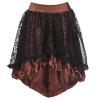 L-276 Brown Skorts for Women Midi Medieval Goth Peplum Pirate Dance Cosplay Mesh Renaissance Peasant Plain Steampunk Skirt Teen Girls 2025 Soft Comfy Clothes RX XXL view 1